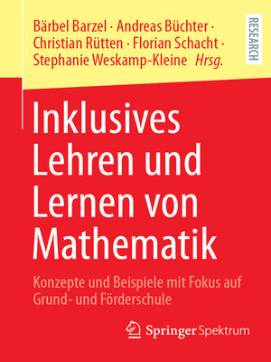 cover image of Inklusives Lehren und Lernen von Mathematik